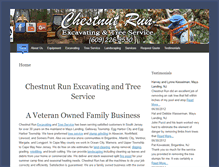 Tablet Screenshot of chestnutrunexcavatingandtreeservice.com